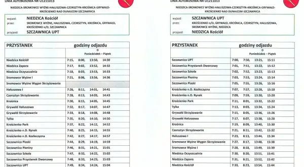 Rozkład jazdy busów Niedzica-Szczawnica i Szczawnica-Niedzica. Sprawdź cennik i godziny odjazdu.