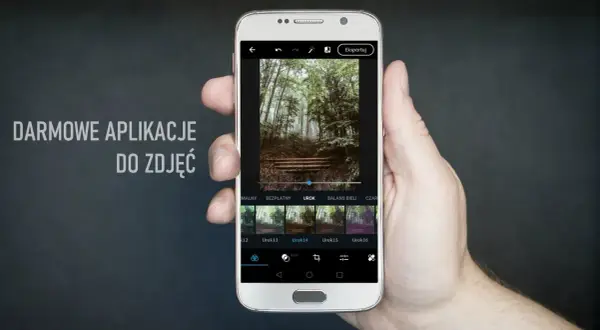 Darmowa aplikacja do przerabiania zdjęć pozwala na edycję leśnego krajobrazu, wybierając spośród wielu filtrów.