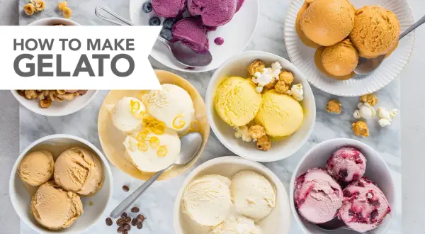 Verschiedene Sorten Eis, inspiriert von einem original italienisches Eis Rezept. Mit Beeren, Zitrone, Karamell und mehr.