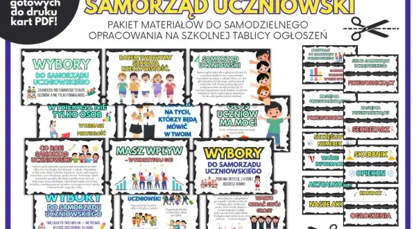 Materiały do samodzielnego opracowania na tablicy ogłoszeń: wybory do samorządu uczniowskiego, jego rola i znaczenie.