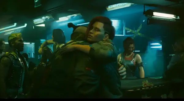 Emocjonalne objęcie w mrocznym klubie. Czy to zapowiedź nowej aktualizacji Cyberpunk 2077?
