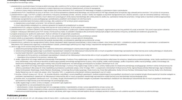 Obowiązki bezrobotnego: zmiana adresu zameldowania, podjęcie pracy, pobyt za granicą, utrzymywanie kontaktu z PUP.