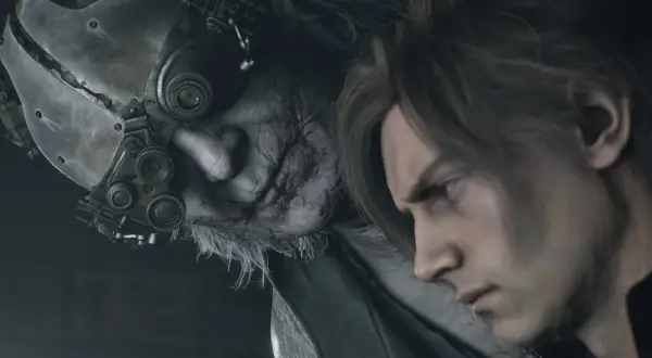 Leon S. Kennedy w konfrontacji z przerażającym przeciwnikiem w Resident Evil Re:Verse na PS4.