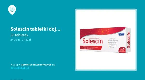 Solescin bez recepty? Wszystko, co musisz wiedzieć przed zakupem