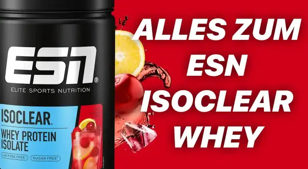 ESN Isoclear Whey Protein Isolate 300g: Erfrischender Kirsch-Zitronen-Geschmack für dein Training. Laktose- & zuckerfrei.