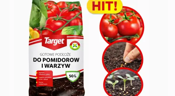 Gotowe podłoże Target do pomidorów i warzyw. Idealna ziemia do pomidorów, zapewniająca im zdrowy wzrost.