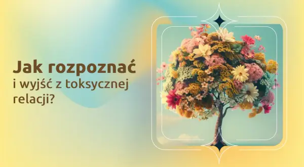 Drzewo życia pełne kwiatów, symbolizujące wyjście z syndromu ofiary i toksycznej relacji.