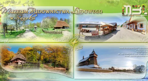 Wirtualny spacer Skansen Sanok: Odkryj 4 pory roku online!
