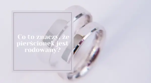 Dwa rodowane pierścionki, symbol miłości i trwałości.