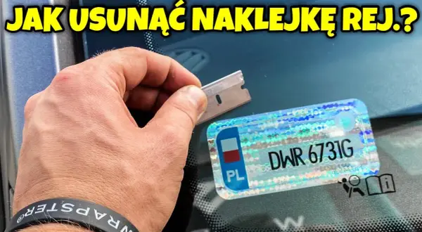 Jak usunąć naklejkę rejestracyjną z samochodu bez uszkodzeń szyby
