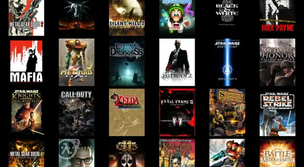 Kolekcja okładek gier, w tym Metal Gear Solid, Gothic, Mafia, Metroid Prime, Silent Hill 2, Hitman 2, Star Wars: Knights of the Old Republic, Call of Duty, Zelda: Wind Waker, Half-Life 2, które z pewnością należą do najlepszych gier wszechczasów.