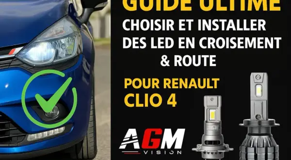Guide pour le fonctionnement ampoule LED sur Clio 4. Installation de phares LED pour feux de croisement et route.