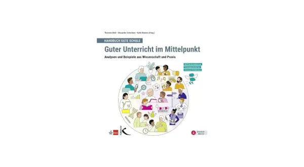 Cover von "Guter Unterricht im Mittelpunkt" von Thorsten Bohl und anderen. Illustration zeigt eine Gemeinschaft von Lehrern und Schülern.
