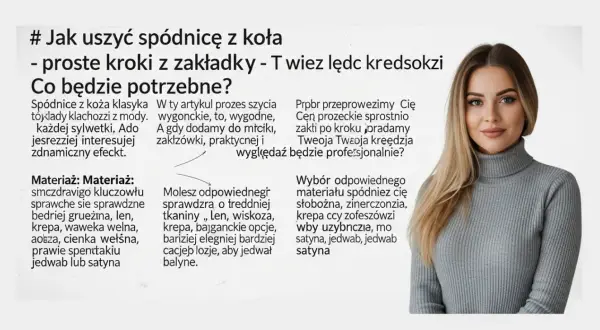 Jak uszyć spódnicę z koła z zakładkami - proste kroki i porady