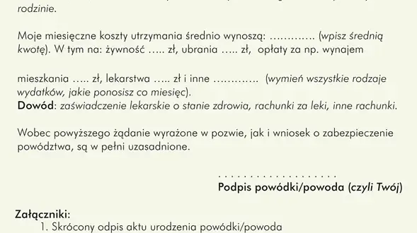 Jak napisać odpowiedź na pozew o alimenty wzór, aby uniknąć problemów?