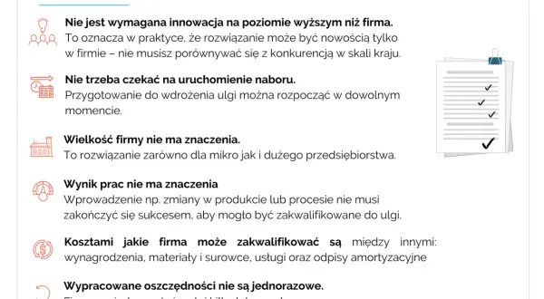 Ulga badawczo-rozwojowa nie wymaga innowacji na skalę kraju. Można ją wdrożyć od razu, niezależnie od wielkości firmy i wyników prac.