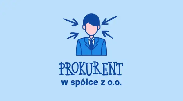 Prokurent w spółce z o.o. - mężczyzna w garniturze, na którego skierowane są strzałki.