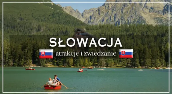 Słowacja wakacje: malownicze jezioro, góry i lasy. Ludzie pływają łódkami, ciesząc się pięknem natury.