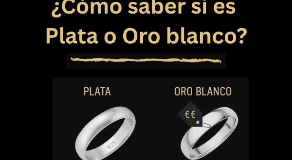 Anillos de plata y oro blanco. Aprende cómo saber si es oro blanco o acero, comparando sus apariencias y marcas.