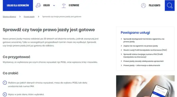 Jak sprawdzić czy prawo jazdy jest zatrzymane? Strona info-car.pl podpowiada, jak to zrobić, wpisując PESEL lub dane osobowe.