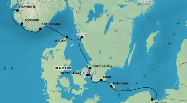 Trasa promu z Norwegii przez Danię do Szwecji i dalej do Polski. Sprawdź, ile płynie prom do Szwecji, odwiedzając po drodze Kopenhagę i Ystad.
