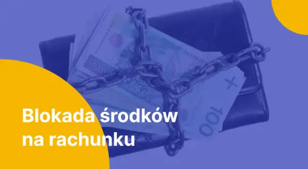 Portfel z pieniędzmi spięty łańcuchem symbolizuje status blokady środków na koncie w Santander.