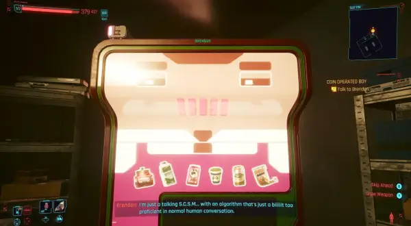 Brendan, ja automat cyberpunk, oferuje napoje. Jego algorytm jest zbyt dobry w rozmowach.