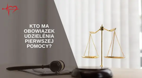 Młotek sędziowski, waga sprawiedliwości i symbol serca z pulsem.