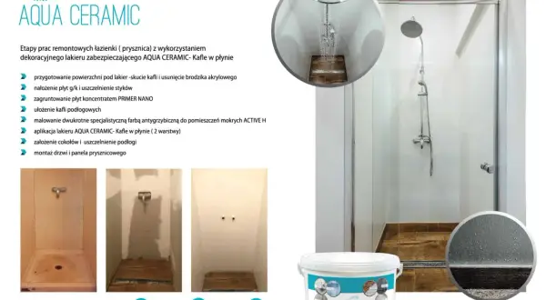 Renowacja łazienki z użyciem AQUA CERAMIC - Kafle w płynie. Zobacz etapy prac i efekt końcowy.