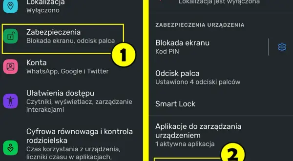 Jak usunąć pin blokady ekranu? Zobacz ustawienia zabezpieczeń telefonu, gdzie znajdziesz opcje blokady ekranu i odcisku palca.