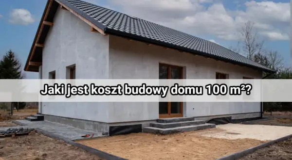 Dom z dachem dwuspadowym 100m2 w budowie. Sprawdź, jaki jest koszt budowy domu 100 m² z takim dachem.