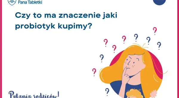 Zastanawiasz się, jaki probiotyk przed wyjazdem do Turcji będzie najlepszy? Ilustracja przedstawia zamyśloną osobę otoczoną znakami zapytania.