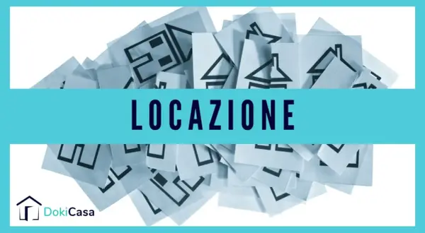 Pile di fogli con icone di case. La parola "LOCAZIONE" è in evidenza. Utile per la restituzione deposito cauzionale subentro contratto locazione.