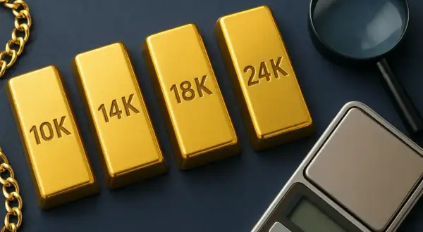 Sztabki złota 10K, 14K, 18K, 24K. Sprawdzamy, jaka to próba 14 karatowe złoto.