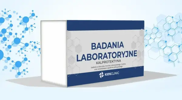 Badanie kalprotektyny w kale, kluczowe dla diagnostyki chorób zapalnych jelit, oferowane przez Kidsclinic.