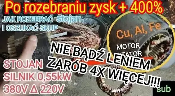 Jak rozebrać silnik elektryczny z miedzi - krok po kroku bez błędów