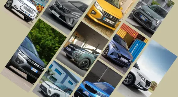 Collage di auto moderne, tra cui modelli compatti e SUV, ideali per chi cerca auto gpl economiche e alla moda.
