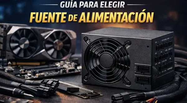 Guía para elegir fuente de alimentación. Componentes de PC, incluyendo una fuente de poder y tarjeta gráfica, para saber qué fuente de alimentación tienes.