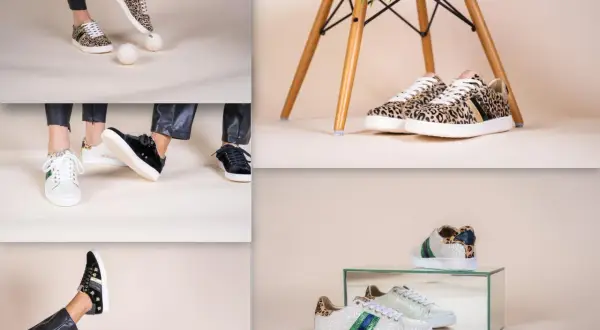 Sneakers Serafini con stampe animalier, glitter e dettagli in velluto. Stile audace per ogni occasione.