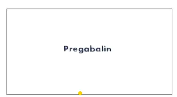 Napis "Pregabalin" na białym tle. Może to być nazwa leku, np. Pregabalin Sandoz, który pomaga w leczeniu bólu neuropatycznego.