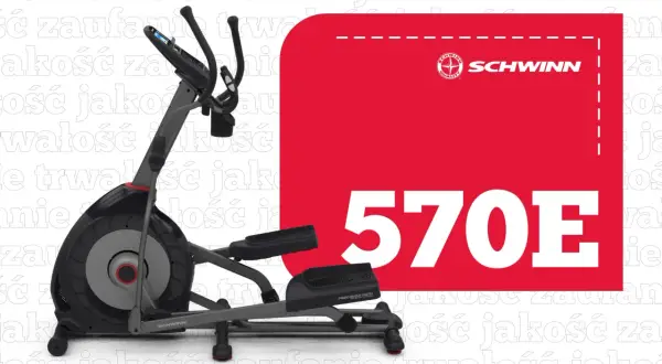Orbitrek Schwinn 570E, idealny do treningu w domu. Solidna konstrukcja i nowoczesny design.