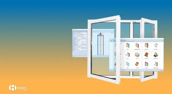 Finestra aperta mostra un software per calcolare la resistenza termica di ponti termici edilizi, con opzioni per diversi materiali e configurazioni.