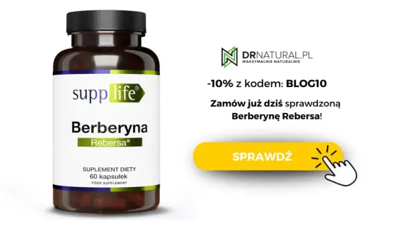 Suplement diety Berberyna Rebersa, znany ze swoich właściwości. Zamów już dziś i skorzystaj z promocji!