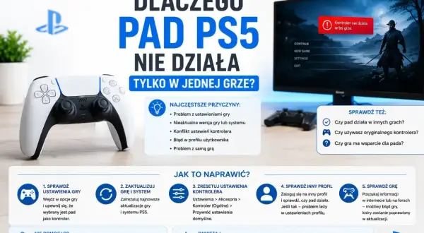 Poradnik: dlaczego pad PS5 nie działa w grze? Sprawdź ustawienia, aktualizacje i inne rozwiązania dla gry.