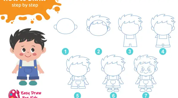 Guía paso a paso para crear dibujos para dibujar fácil de un niño. Aprende a dibujar un niño con estos sencillos pasos.