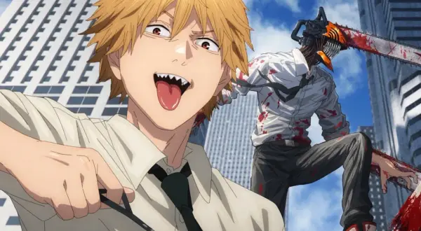 Denji mit Kettensägenkopf, bereit für den Kampf. Die Fortsetzung von Chainsaw Man Season 2 verspricht Action!