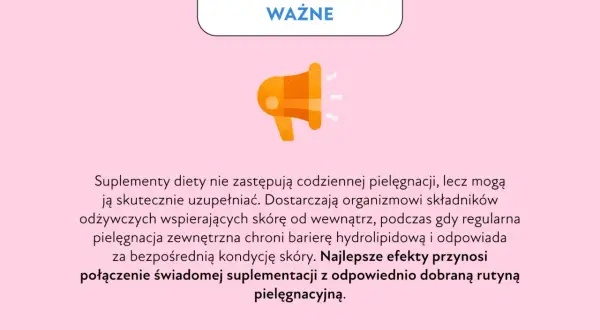 Ważne: witaminy na suchą skórę wspierają ją od wewnątrz. Połączenie suplementacji z dobrą pielęgnacją daje najlepsze efekty.