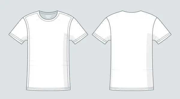 Biały t-shirt z przodu i z tyłu. Zastanawiasz się, ile waży t-shirt? Ten model jest lekki jak piórko.