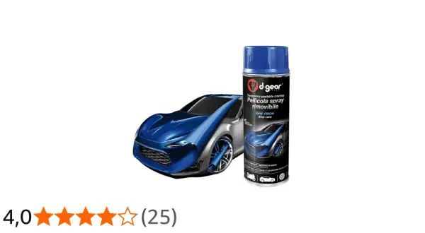 Spray per rimuovere vernice spray da carrozzeria. Pellicola blu rimovibile per auto.