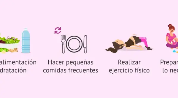 Consejos para la semana 36 de embarazo: cuidar alimentación, comer frecuente, ejercicio y preparar todo.
